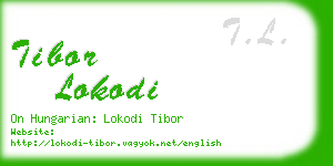 tibor lokodi business card